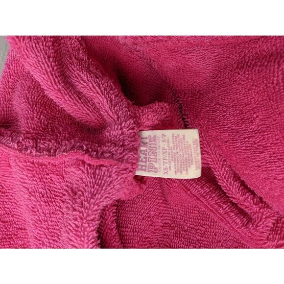 Victoria Secret Pink Y2K Terry Cloth Robe with tie Pockets Spell out on the - Picture 7 of 10